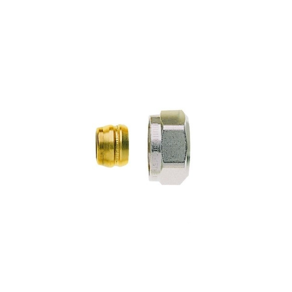 Conector pentru teava de cupru Heimeier, alama, filet interior, 3/4" x 15 mm, inel metalic