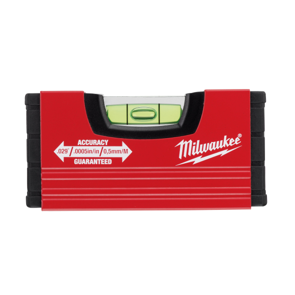 Nivela cu bula, Milwaukee Minibox 4932459100, cu 1 indicator, din aluminiu, 100 mm