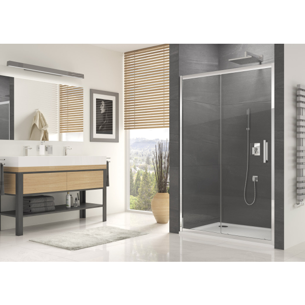 Usa culisanta, Sanswiss Ocelia, 120 x 190 cm, sticla transparenta, 2 piese OCES21205007