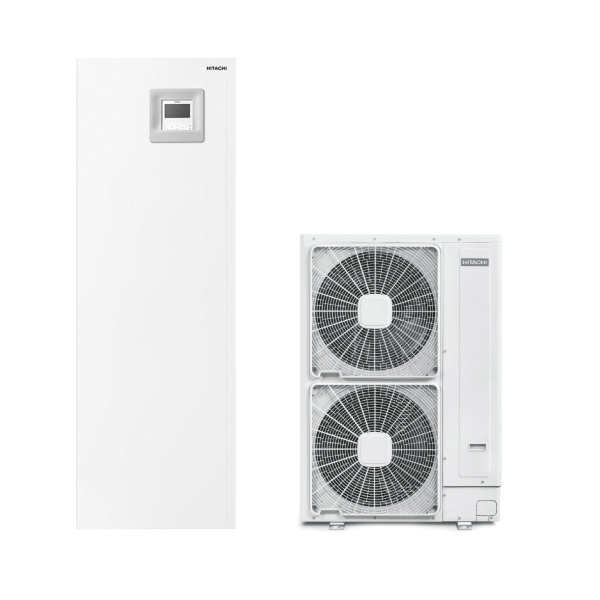 Pompa de caldura aer apa de tip split Hitachi Yutaki S Combi RWD-6.0NW1E-220S + RAS-6WHNPE, 16 kW cu rezervor de 220 L