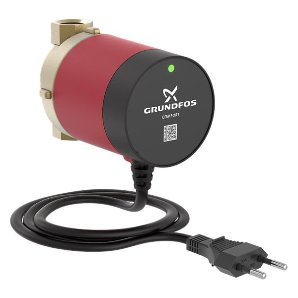 Pompa de circulatie Grundfos Confort 15-14 B PM, pentru apa calda menajera, H max. 1.2 m, Q max. 0.41 mc/h, PN 10, 230V