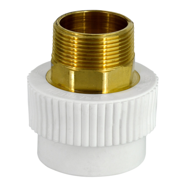 Racord PPR, FE, 32 mm x 3/4", alb
