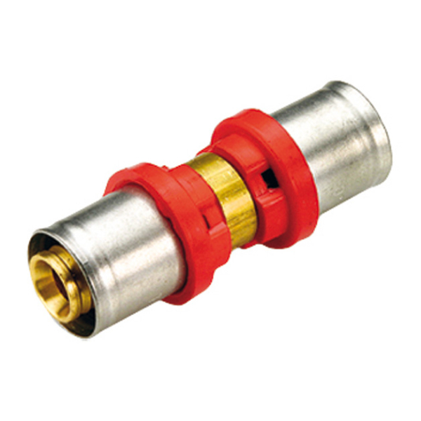 Racord presare drept redus 1650 Tiemme, alama, D 20.2 x 16.2 mm 