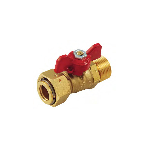 Robinet cu semiolandez si filet exterior, alama, 3/4", maner fluture
