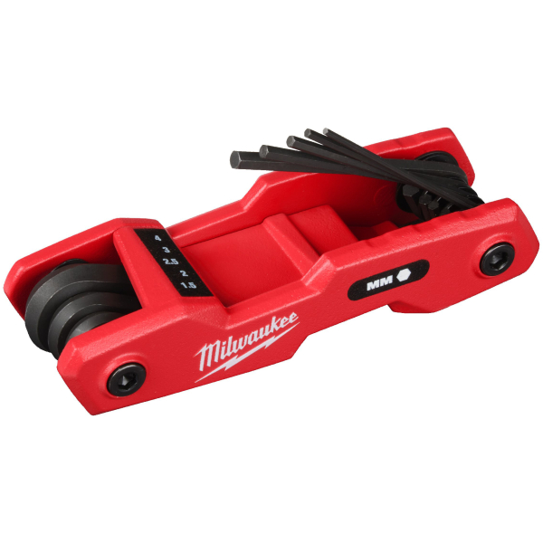 Set chei hexagonale, pliabil, Milwaukee 4932480978, 1.5 - 8 mm, 8 bucati