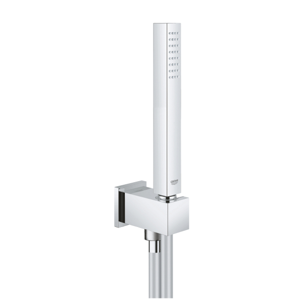 Set dus para + furtun + cot evacuare cu suport, Grohe Euphoria Cube Stick 26405000, 1 functie, 1.25 m