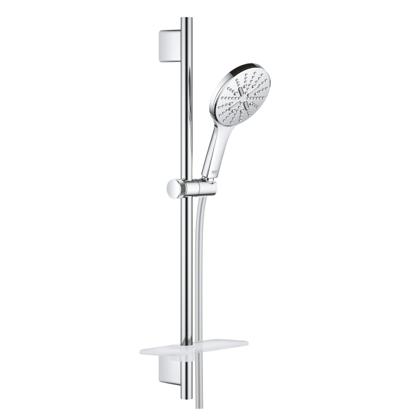 Set dus para + furtun + suport + polita + bara, Grohe Rainshower SmartActive 26575000, 3 functii, 1.75 m