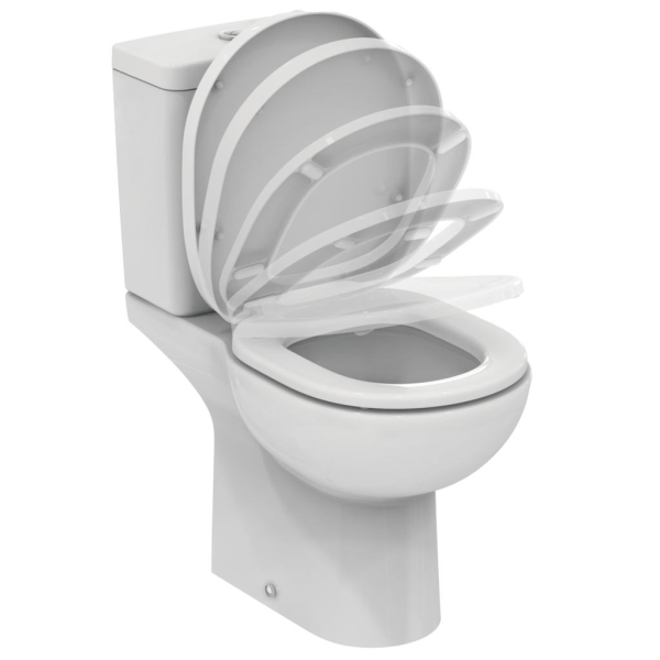 Vas wc cu rezervor + mecanism + capac, set Ideal Standard Connect E804801, alb, evacuare orizontala, montaj pe pardoseala
