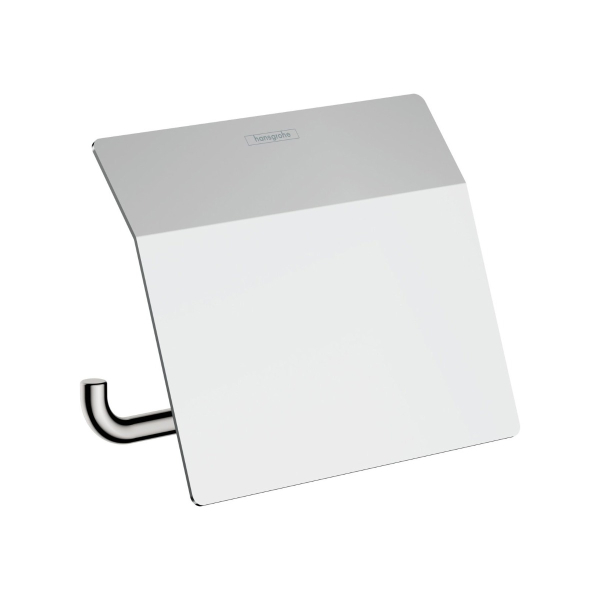 Suport pentru hartie igienica cu capac, Hansgrohe AddStoris 41753000, finisaj cromat