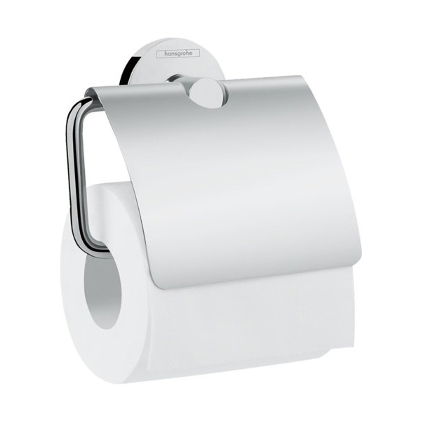 Suport pentru hartie igienica, Hansgrohe Logis Universal 41723000, cu clapeta