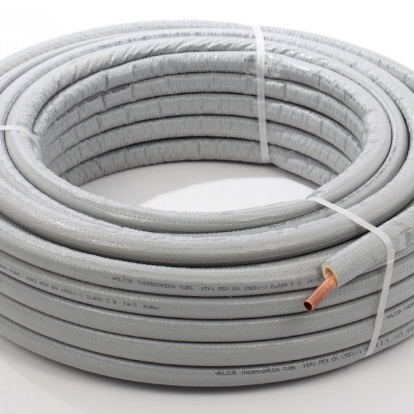 Teava cupru moale izolat Halcor 22 x 1 mm, L 25 m