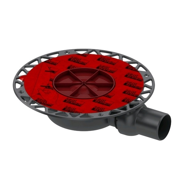 Corp sifon de pardoseala Tece drainpoint, iesire laterala Dn 50, extra plat, cu flansa universala Seal System, 3601400