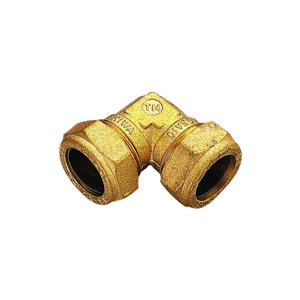 Cot compresie cu inel, dublu, alama, 15 mm x 15 mm