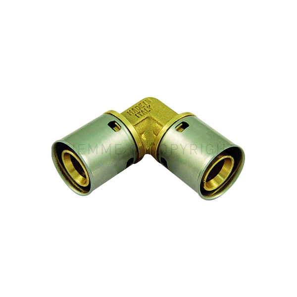 Cot presare dublu PeX Tiemme, alama, D 32 x 2.9 mm