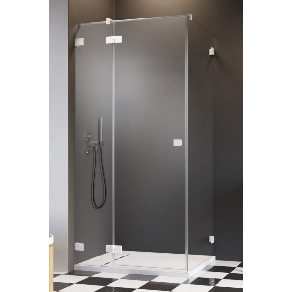 Usa batanta pentru cabina dus, sticla securizata + aluminiu, Radaway Essenza Pro, profil alb, 120 x 200 cm