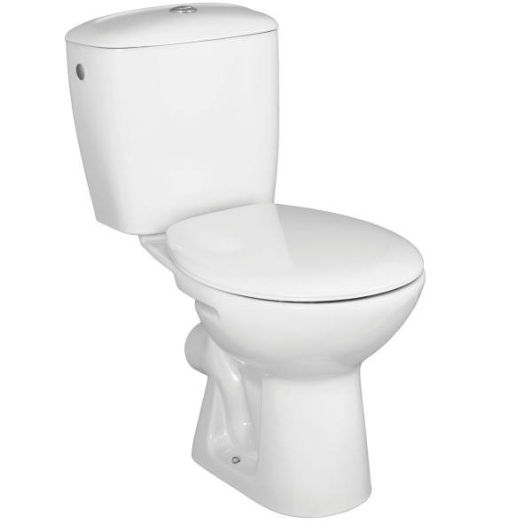 Vas wc cu rezervor + mecanism + capac, set Fayans Neo H8605600002721, alb, evacuare orizontala, montaj pe pardoseala