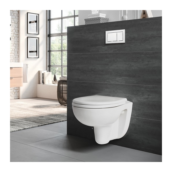Vas WC suspendat Tece Ceramic 9700004, alb, evacuare orizontala