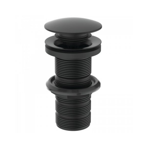 Ventil lavoar click - clack Ideal Standard, pentru lavoar fara preaplin, finisaj negru mat