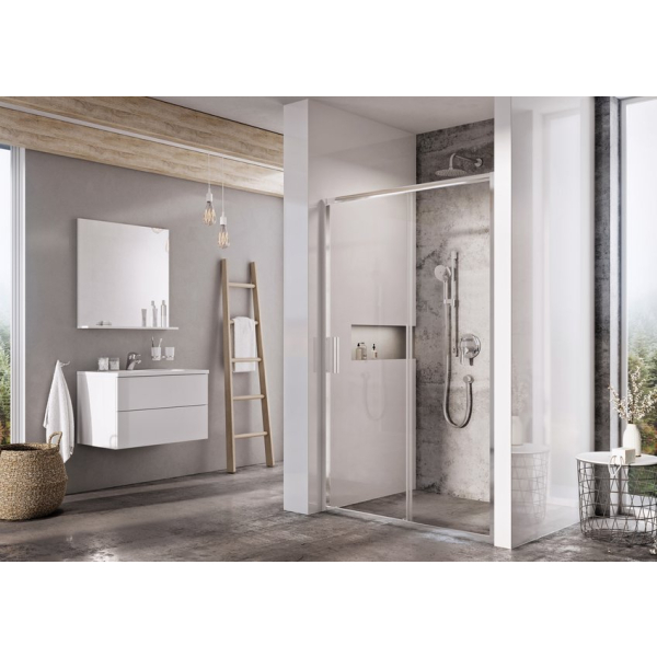 Usa culisanta Ravak Blix Slim X0PMA0C00Z1, 100 x 195 cm, sticla transparenta, profil crom lucios