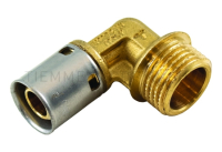 Cot presare PeX Tiemme, alama, filet exterior, D 16.2 mm x 1/2"