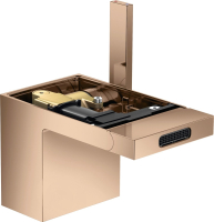 Baterie baie pentru bideu Hansgrohe Axor Myedition 47212300, monocomanda, finisaj red gold, cu ventil pop-up