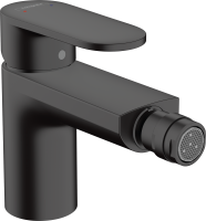 Baterie baie pentru bideu Hansgrohe Vernis Blend 71210670, monocomanda, finisaj negru mat, cu ventil pop-up