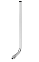 Tija cu cot pentru calorifere TECEflex, inox, L = 300 mm

