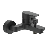 Baterie baie cada/dus, Ideal Standard Cerafine O, monocomanda, montaj aplicat, finisaj negru mat