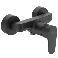 Baterie baie dus, Ideal Standard Cerafine O, monocomanda, montaj aplicat, finisaj negru mat