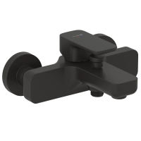 Baterie baie pentru cada / dus, Kludi Renon 426913975, montaj pe perete, monocomanda, finisaj negru mat