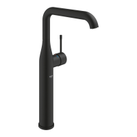 Baterie baie pentru lavoar Grohe Essence 24170KF1, 3/8'', marimea XL, monocomanda, pivotanta, negru mat