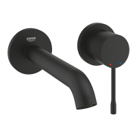 Baterie baie pentru lavoar, Grohe Essence 29192KF1, marimea M, montaj incastrat, monocomanda, finisaj negru mat