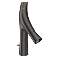 Baterie lavoar, Hansgrohe Axor Starck Organic 12010340, stativa, monocomanda, alama, finisaj negru periat, cu ventil pop-up