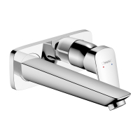 Baterie lavoar, Hansgrohe Logis 71220000, Pipa 19.5 cm, monocomanda, alama, finisaj cromat