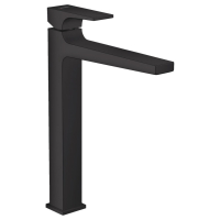 Baterie lavoar, Hansgrohe Metropol XL 32512670, stativa, monocomanda, alama, finisaj negru mat, cu ventil click-clack