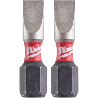 Biti pentru insurubare de impact, profil drept, Milwaukee Shockwave Impact Duty SL 4932430902, SL 5.5, 25 mm, set 2 bucati