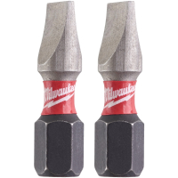 Biti pentru insurubare de impact, profil drept, Milwaukee Shockwave Impact Duty SL 4932430903, SL 6.5, 25 mm, set 2 bucati