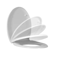 Capac WC din termoplast, Roca Fayans Neo H8913970000001, alb, inchidere lenta
