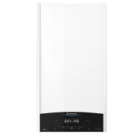 Centrala termica pe gaz in condensare, Ariston Genus One+ 24, murala, afisaj LCD, touchscreen, IPX5D, protectie inghet, schimbator caldura inox + kit evacuare
