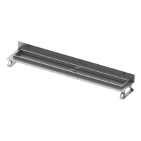 Corp rigola dus Tece Drainline, drept, cu suport vertical pe perete, 80cm, 600801