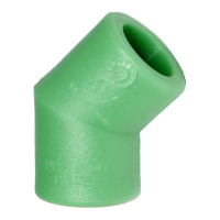 Cot PPR, 75 x 75 mm, verde, 45 grade