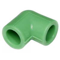 Cot PPR, 75 x 75 mm, verde, 90 grade
