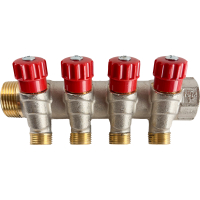 Distribuitor cu robinet, 4 x 1", NTM 21604R