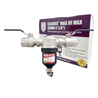 Filtru antimagnetita pentru pompa de caldura, Cleanex MAG HF Max, alama nichelata, filet interior, 1 1/4"