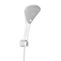 Set dus, para 3 functii + furtun + suport, Kludi Fizz, finisaj alb/cromat