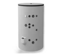 Boiler termoelectric Eldom, 750 L, cu doua serpentine si rezistenta electrica, pe pardoseala, 12000 W

