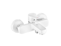 Baterie baie pentru cada/dus, Kludi Pure & Easy, monocomanda, montaj aplicat, finisaj alb/cromat