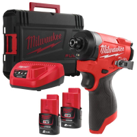 Masina de insurubat, cu impact, motor fara perii, Milwaukee Fuel M12 FID2-202X, 4933479877, cu 2 acumulatori, 12 V, 2 Ah