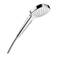 Para dus Hansgrohe Croma Select E Vario 26812400, crom, 3 functii, sistem anticalcar