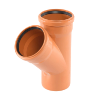 Ramificatie PVC cu inel, D 110 x 110 mm, 45 grade